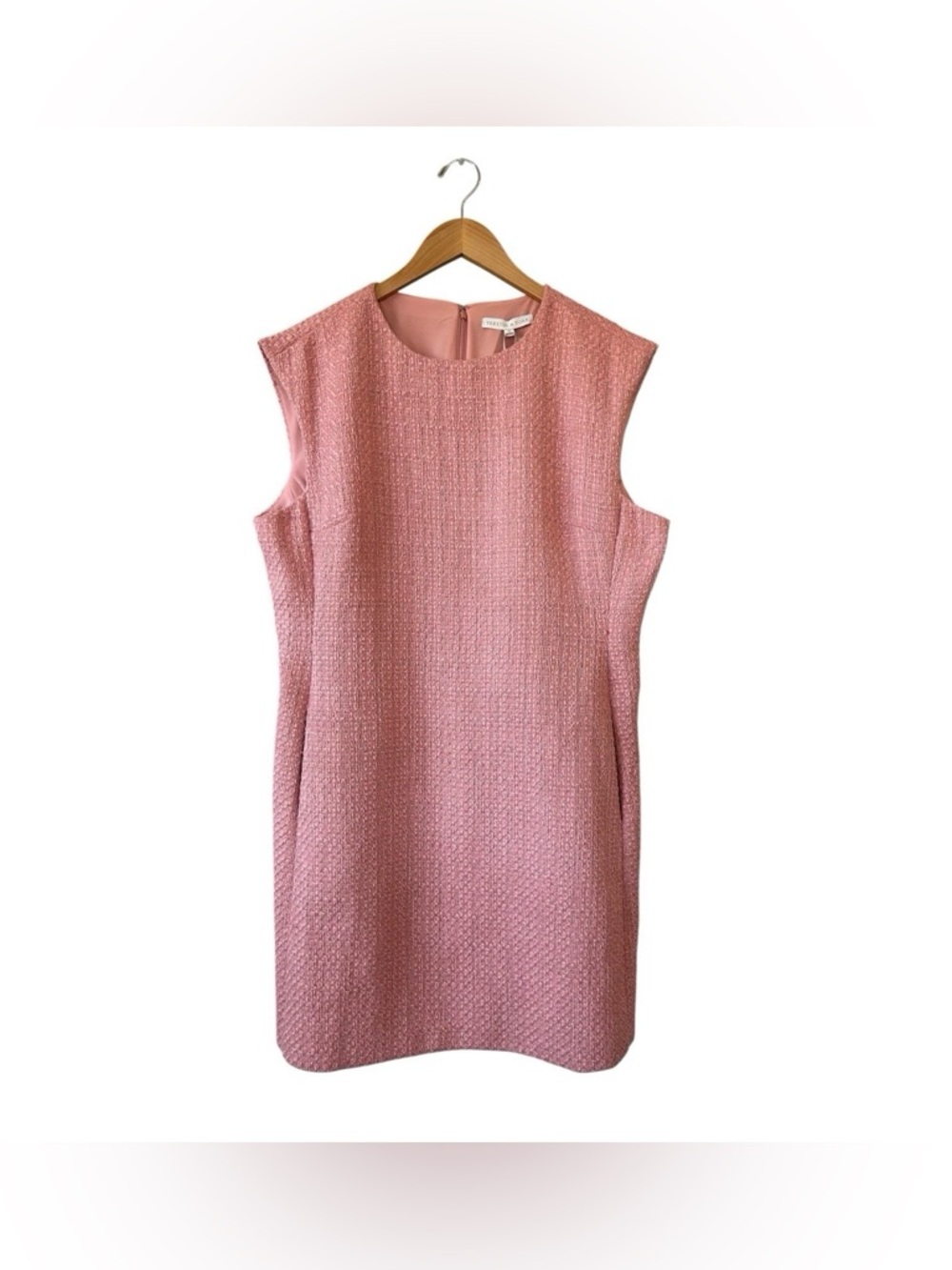 PRESTON & York Rose Pink Roselyn Tweed Shift Dress Sz 16 NWT Classic Cottage